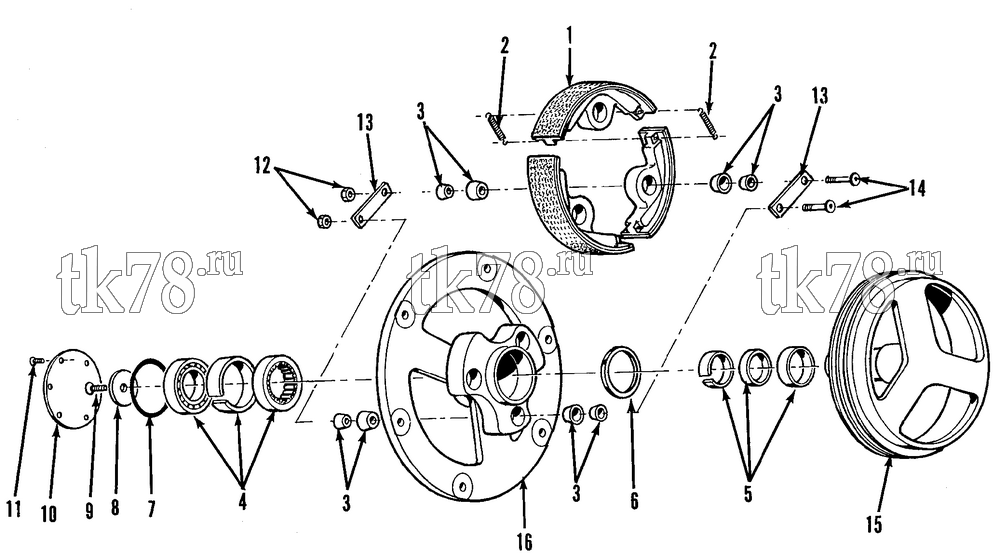 Каталог запчастей для Thermo King  CLUTCH ASSEMBLY (107-203)
