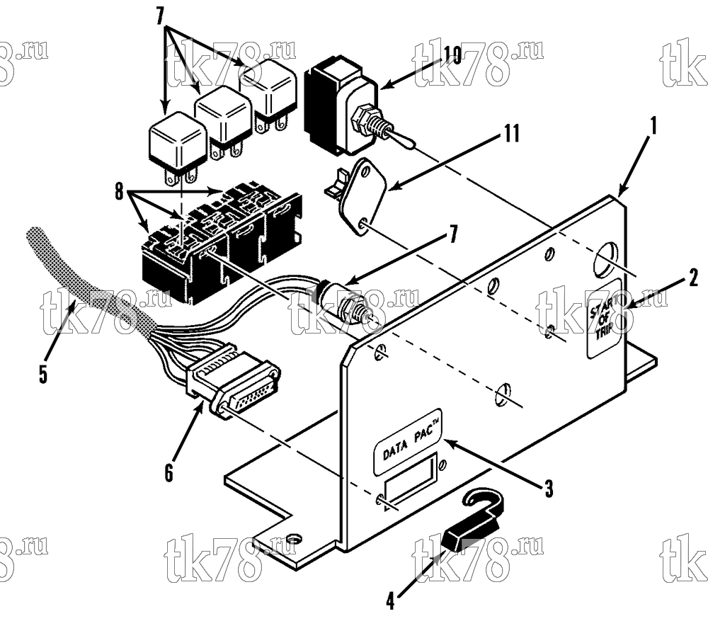 Каталог запчастей для Thermo King Stand-Alone Remote Monitoring Unit (SRMU) RELAY ASSEMBLY