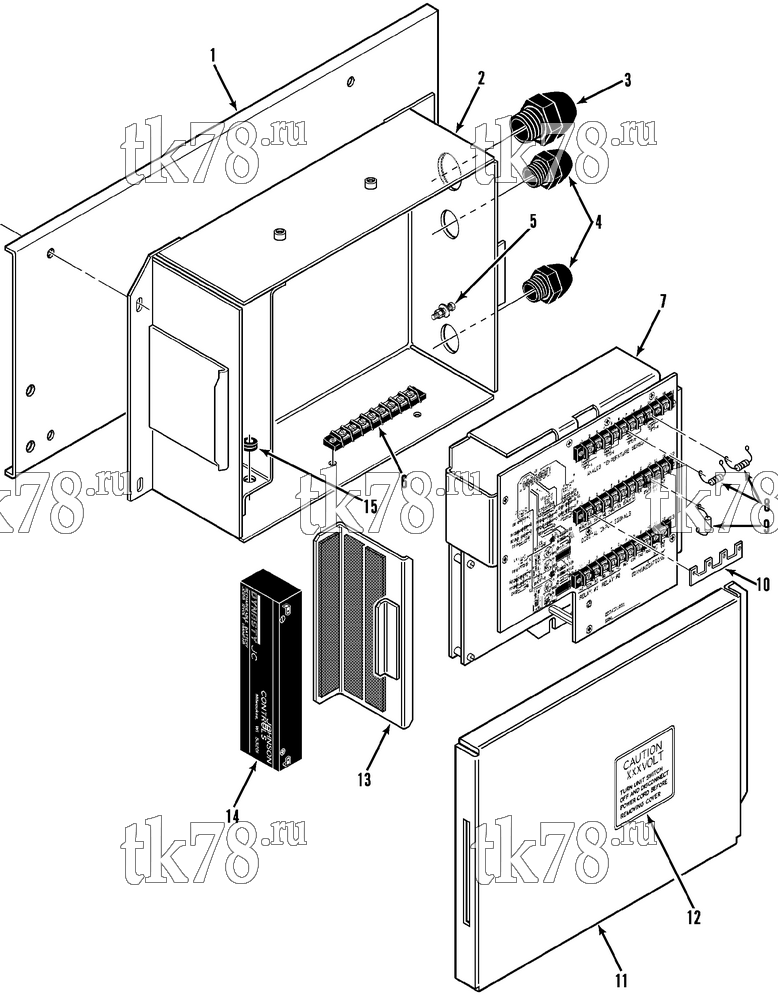Каталог запчастей для Thermo King Stand-Alone Remote Monitoring Unit (SRMU) CONTROL BOX (MHI-01)