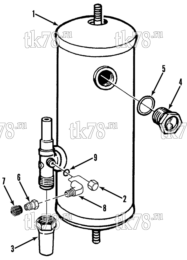 Каталог запчастей для Thermo King  RECEIVER TANK GROUP
