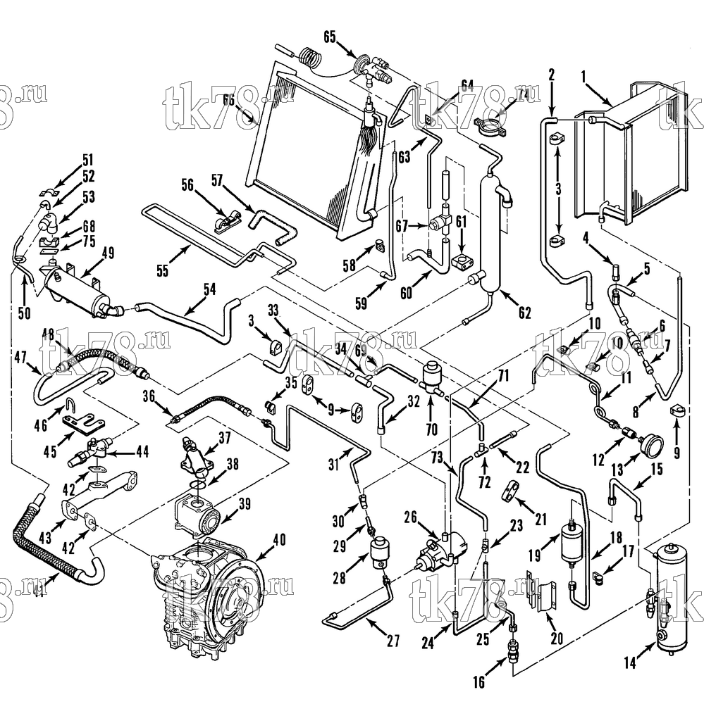 Каталог запчастей для Thermo King SB-III SR & SR MP+ w/di 2.2 Engine REFRIGERATION COMPONENTS (4/91 & After)