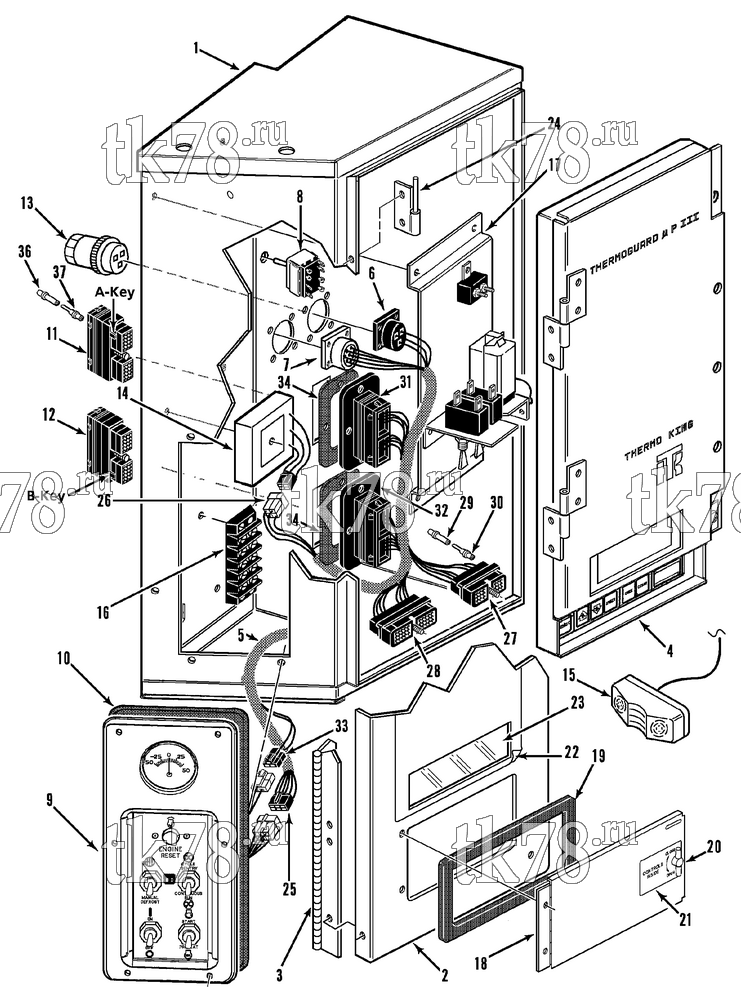 Каталог запчастей для Thermo King  CONTROL BOX ASSEMBLY (SB-III SR MP+)