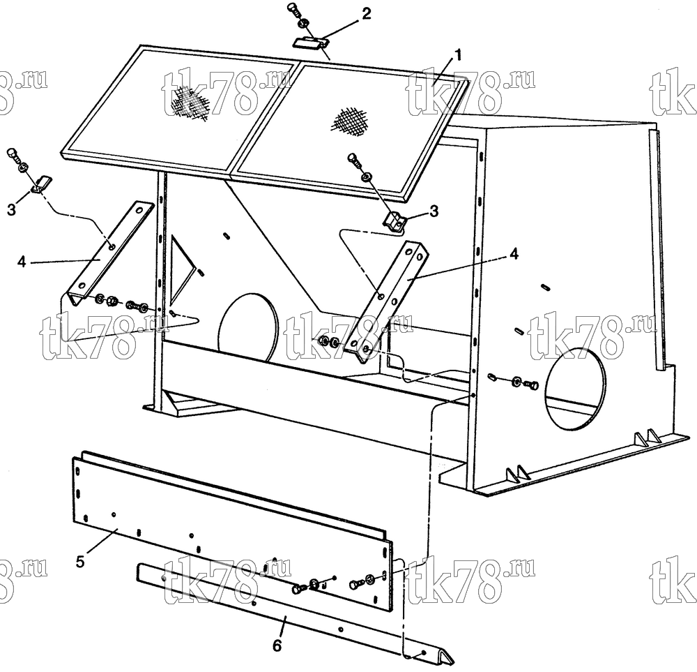 Каталог запчастей для Thermo King HVAC Gillig Self Contained UNIT CASING (FRONT VIEW)