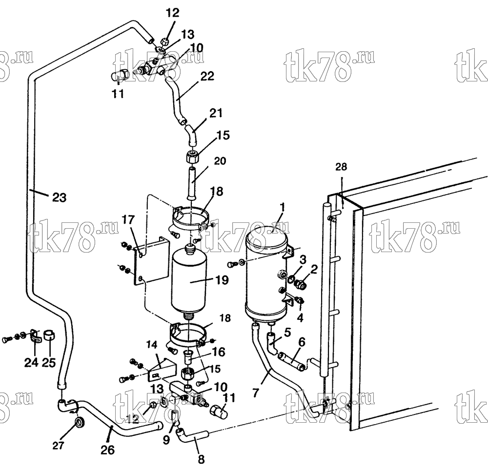 Каталог запчастей для Thermo King HVAC Gillig Self Contained LIQUID LINE TUBING