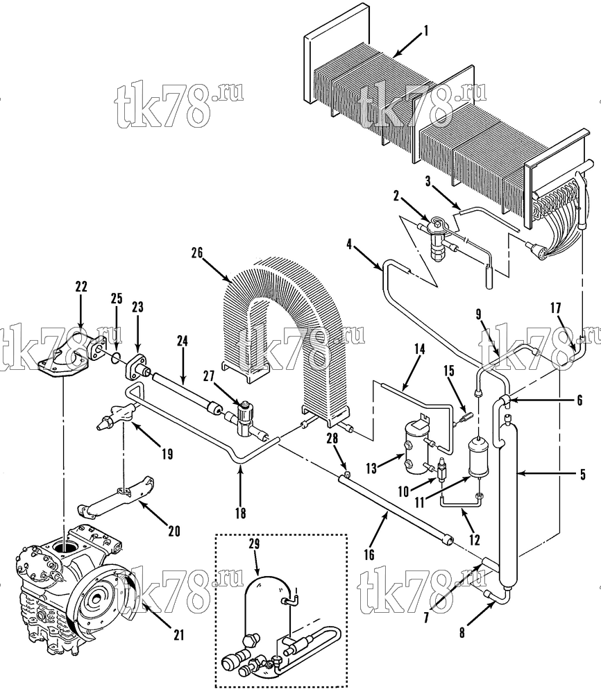 Каталог запчастей для Thermo King CF-III M5 Series REFRIGERATION COMPONENTS (1/91 & After)