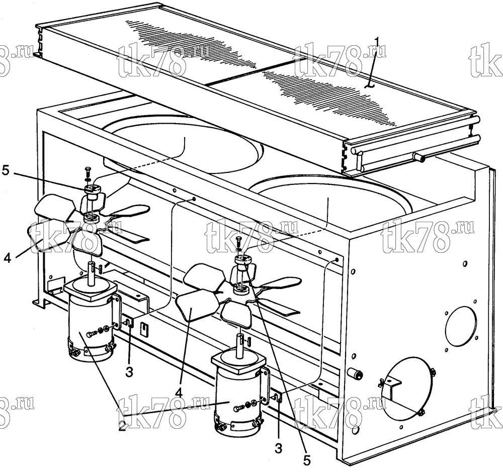 Каталог запчастей для Thermo King TSB-1 CONDENSER COIL & FAN GROUP