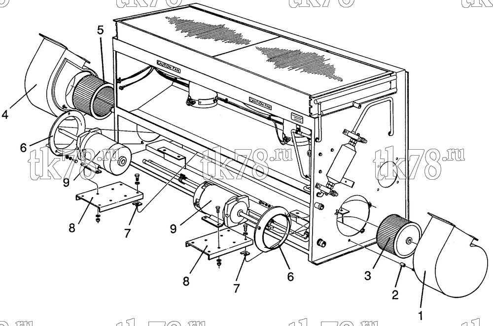 Каталог запчастей для Thermo King TSAB-1 Prepared for Skillcraft Industries Inc. EVAPORATOR FAN & MOTOR GROUP
