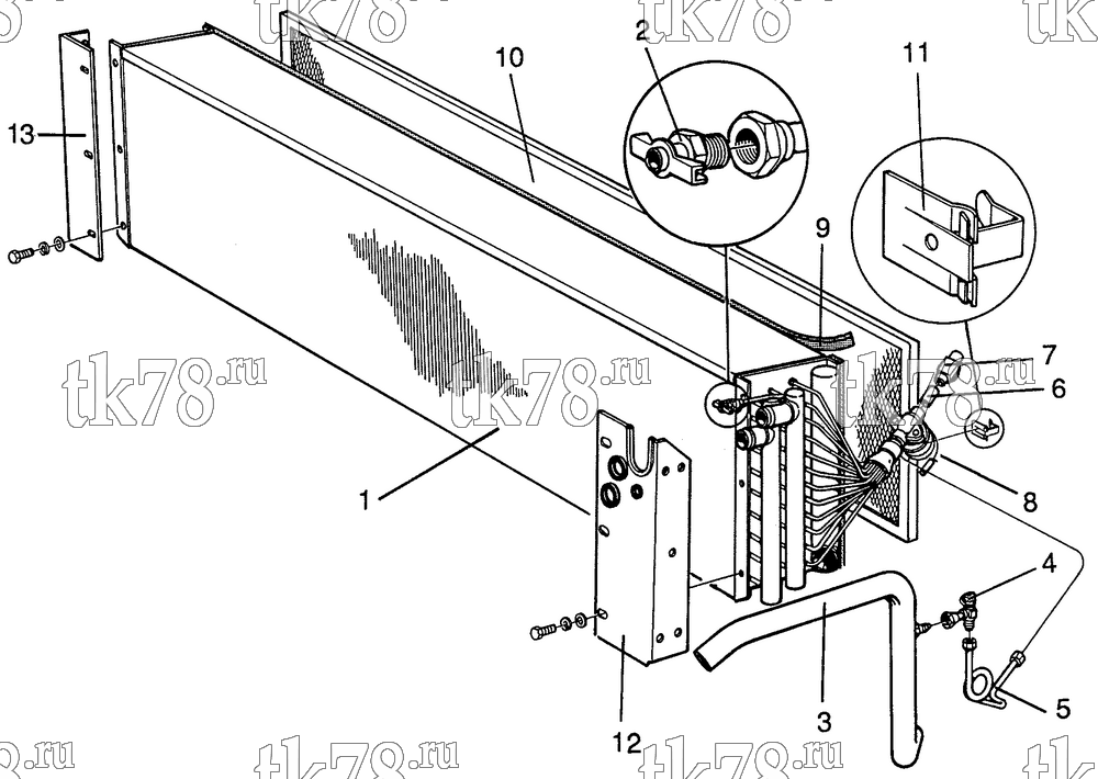 Каталог запчастей для Thermo King TSAB-1 Prepared for Skillcraft Industries Inc. EVAPORATOR/HEATER COIL & AIR FILTER GROUP (R12)