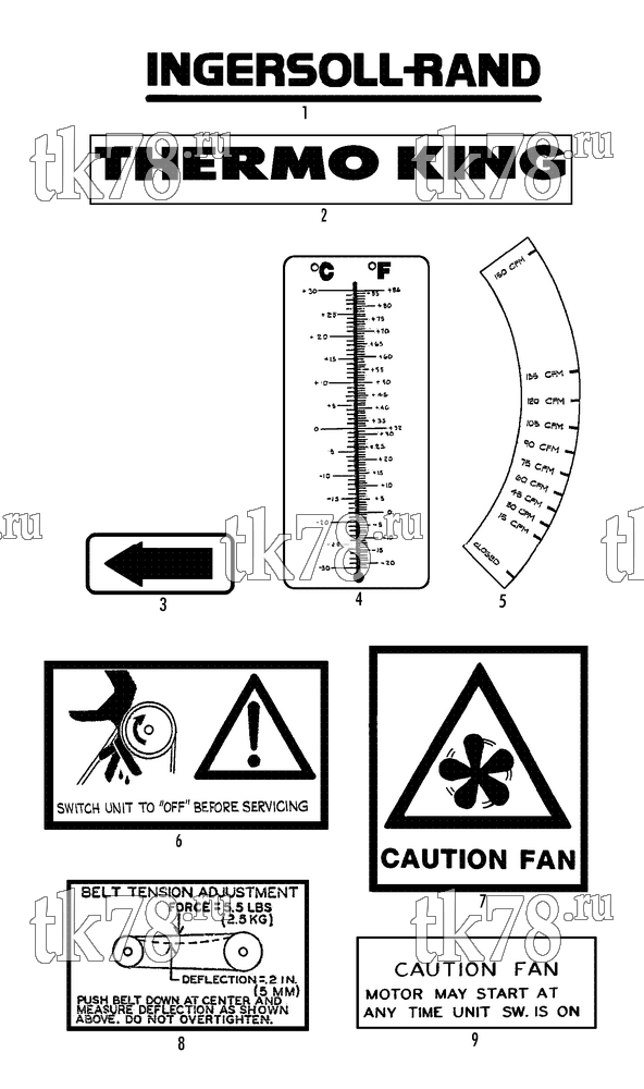Каталог запчастей для Thermo King  NAMEPLATES