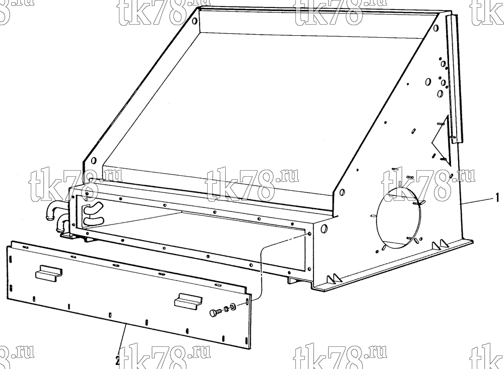 Каталог запчастей для Thermo King  UNIT CASING (REAR VIEW)