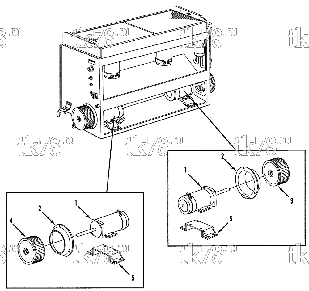 Каталог запчастей для Thermo King VRT-6 EVAPORATOR FANS & MOTORS