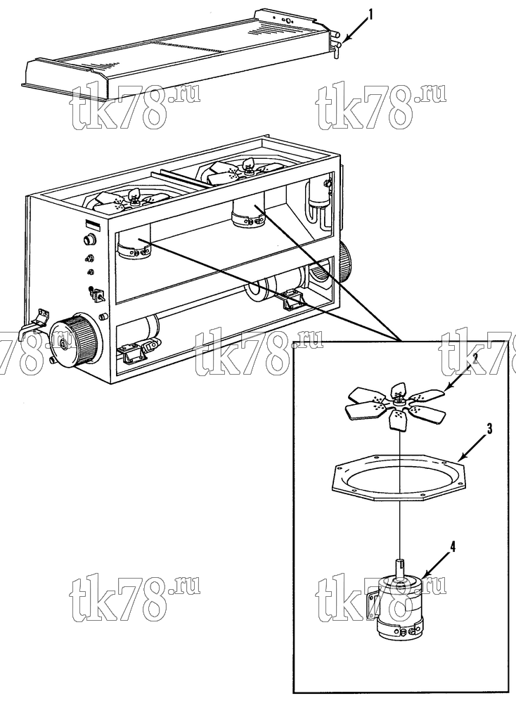 Каталог запчастей для Thermo King VRT-6 CONDENSER COIL - FANS & MOTORS