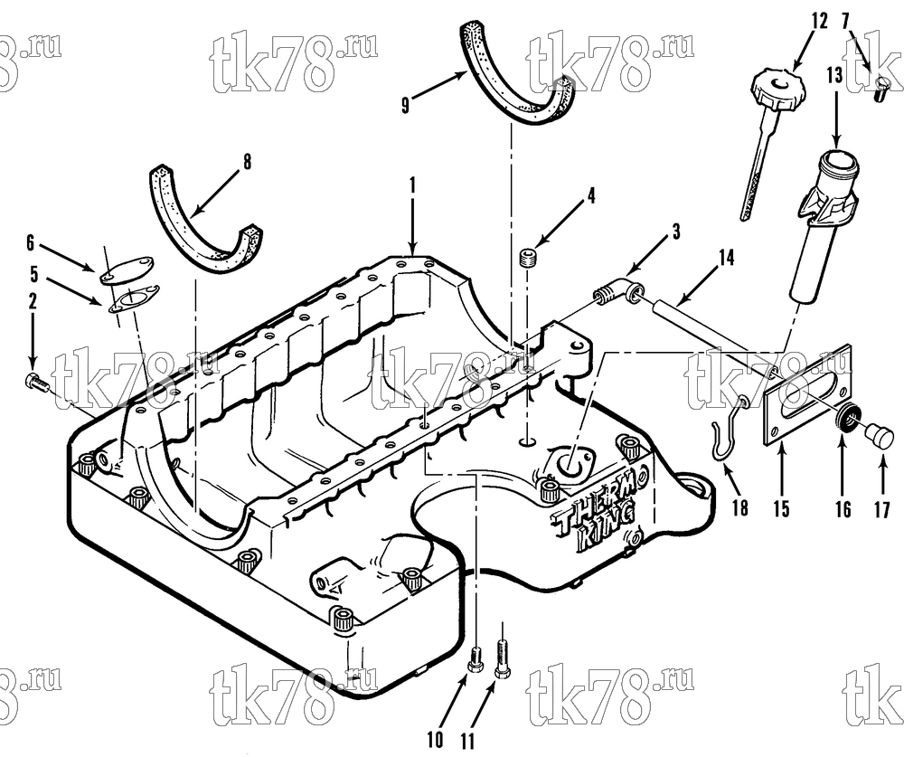 Каталог запчастей для Thermo King  OIL PAN GROUP