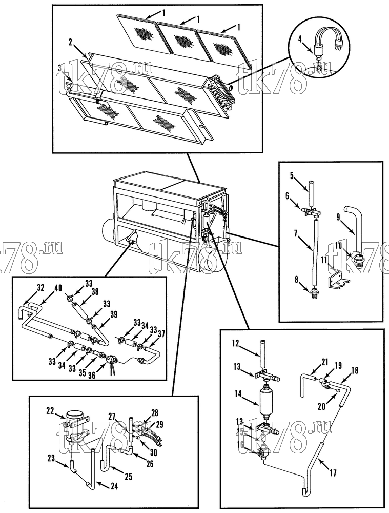 Каталог запчастей для Thermo King VRT-6 REFRIGERATION COMPONENTS (0191-0460-01)