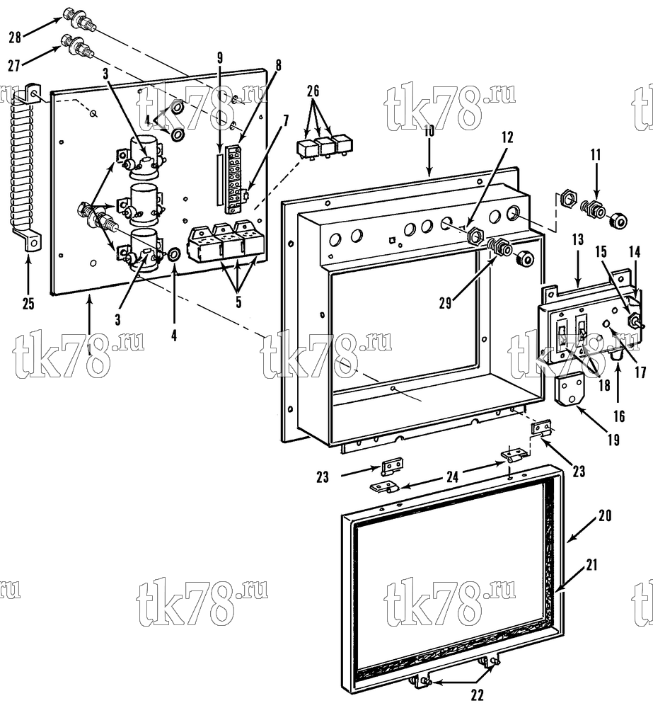 Каталог запчастей для Thermo King THU8-M1, M1A, M2, M3, M4 CONTROL BOX ASSEMBLY (M4)