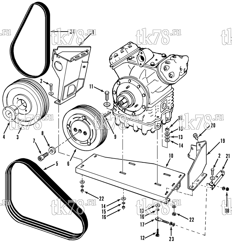Каталог запчастей для Thermo King T3-M32 INSTALLATION KIT (813461, System w/ M Suffix)