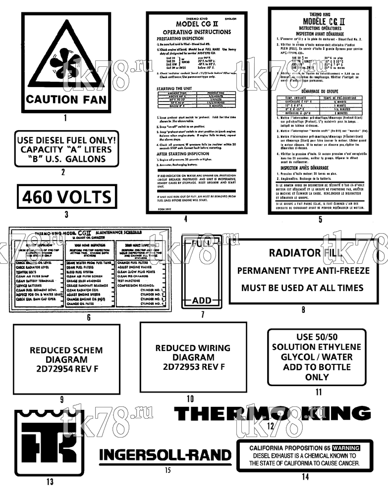Каталог запчастей для Thermo King  NAMEPLATES